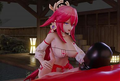 Genshin Impact - Yae Miko - Hot Sex Multiple Poses (3D HENTAI)