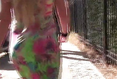 Public amateur German babe fucked outdoor after casting