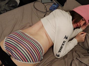 Cute Femboy undresses and plays with her ass for you