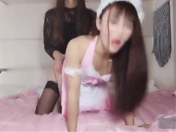teen Sissy couple of Ladyboys with a tail suck each other