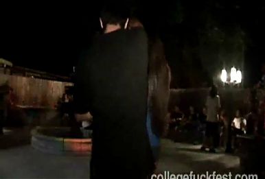 College party teen fucked in front of crowd