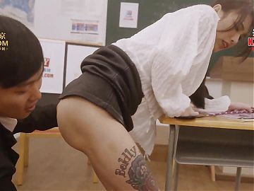 Fucked my horny HOT Asian Teacher with her Tight Pussy on classroom after school